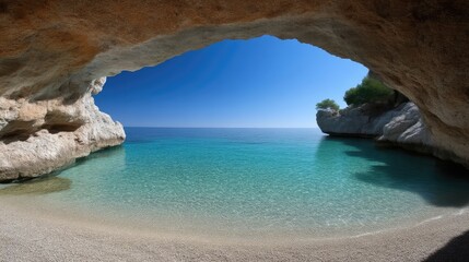 Coastal Cave with Turquoise Water