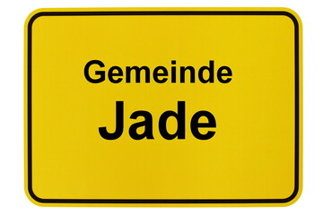 Illustration eines Ortsschildes der Gemeinde Jade in Niedersachsen