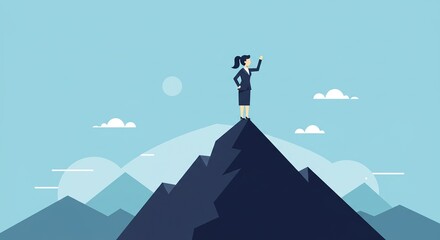 Business Achievement on the Summit: A Symbol of Success and Ambition.