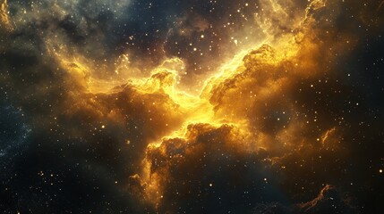 Obraz premium A stunning view of a celestial nebula in outer space