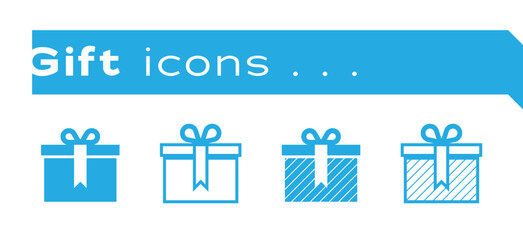 Gift icon set