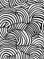 Abstract black and white swirling lines pattern (1)