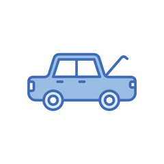 Broken car Vector icon
