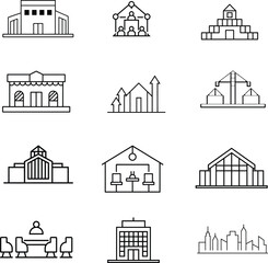 Business Architecture vector icon set