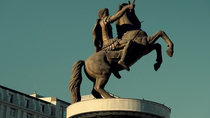 Alexander the Great Statue Monument in Skopje Macedonia