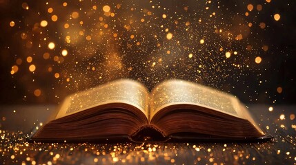 An enchanting open book showcasing the wonders of imagination.