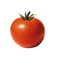 A Ripe Red Tomato A Close Up of a Round Red Tomato with Water Droplets