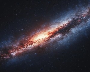 Fototapeta premium A stunning galaxy of stars and cosmic dust is displayed