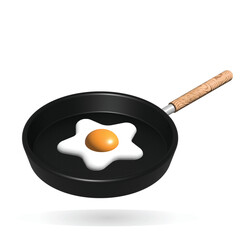 Fried egg in pan