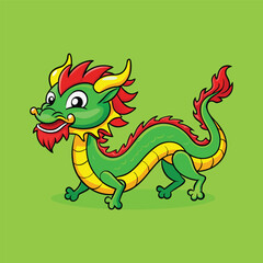 Fototapeta premium Chinese Dragon Illustration design vector art