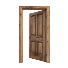 Obraz premium Rustic Charm A Wooden Door with a Natural Wood Grain and Weathered Finish Captured in a Close Up Shot