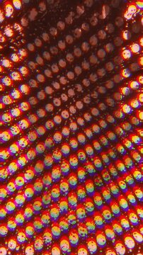 Distorted dot pattern texture with glitch effects, creating a modern and edgy aesthetic with a pointillist touch
