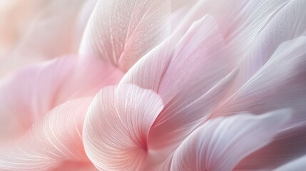 Pink petals swirl, soft light, floral background, design