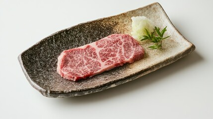 Raw Steak, Plate, Studio, Garnish, Food