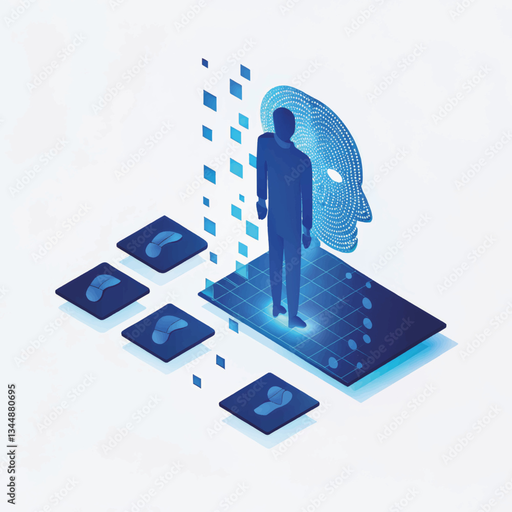 Poster abstract technology interaction with wireless communication tower