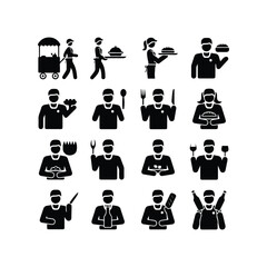 Chef Icon Set. Editable Stroke. Avatar Icons Chef icon set Chef icon set Chef Hat Line Icon Design, Editable Stroke, Pixel Perfect, Stock Illustration. chef hat
 