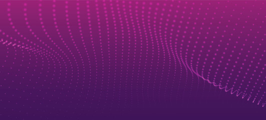 Obraz premium Abstract background with dynamic color wave. Futuristic dotted wave of bright particles. Colorful background for presentation design. Wide format vector illustration. Weave effect.