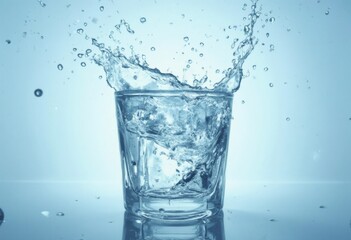 A Glass of Water with a Splash
