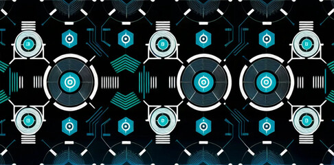 Abstract technology background. . Oil paint illustration.
