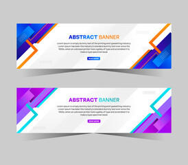 Vector flat design minimal banner template banner for business company