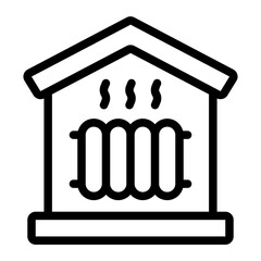 Home radiator outline icon representing indoor heating appliance