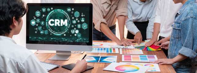 Customer relationship management system on brisk computer for CRM business and enterprise