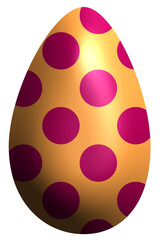 easter egg on transparent background 3d