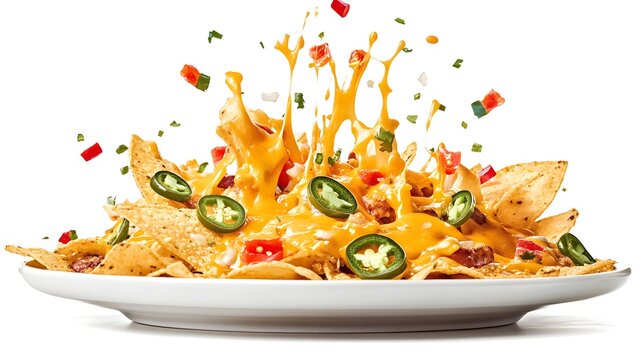 Delicious Nachos with Melted Cheese and Jalapenos