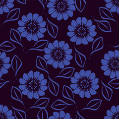 seamless floral flower pattern with Textile Allover Design on Background