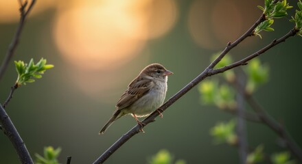 tiny bird on a tree