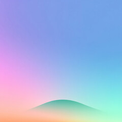 Pastel gradient landscape