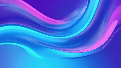 Fototapeta premium Vibrant abstract waves in blue and purple hues.