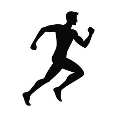 Dynamic Silhouette of a Running Man