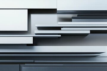 Graphic layouts showcasing modern metal designs for innovative advertising strategies