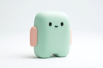 Pastel green character figurine