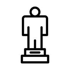 Obraz premium Oscar Movies. This is a vector single icon with a line style. Suitable for any purpose, such as website design, mobile app design, logo design, pattern design, etc.
