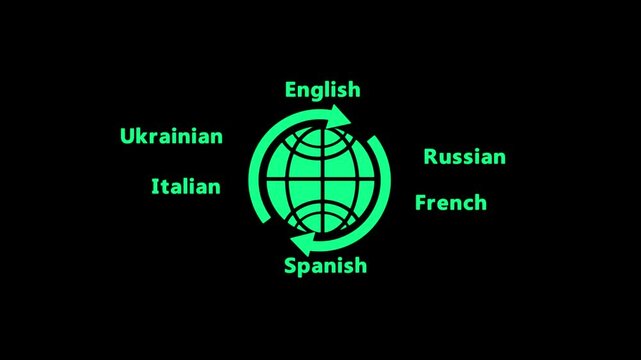 A solid icon of global languages, trendy editable. English language translation into Japanese language . translation icon.