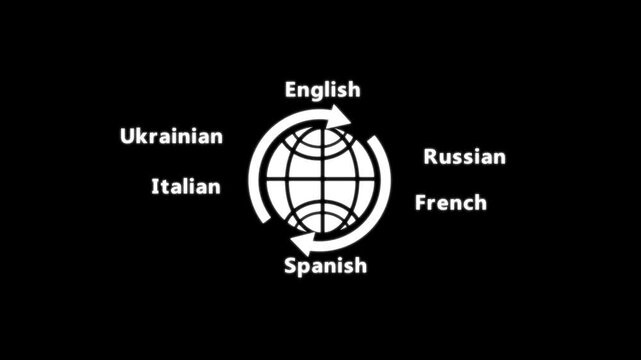 A solid icon of global languages, trendy editable. English language translation into Japanese language . translation icon.