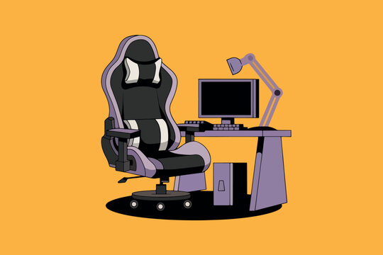 Gamer chair, gaming concept