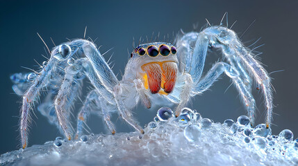 Macro Shot of a Tiny Spider's Fangs Capturing the Fine Details of Nature