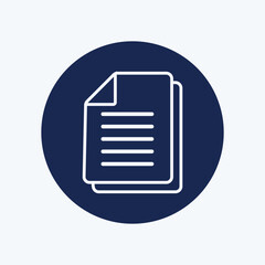 Document vector icon isolated vector graphic. Paper document page icon vector element. Agreement file symbol