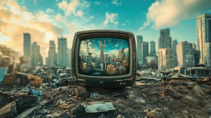 bad news all over the TV and TV news. every day bad worrying news on tv and internet and live stream and news coverage around the world, war inflation poverty problems and worries of the world