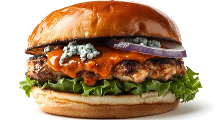 Buffalo Chicken Burger with Blue Cheese