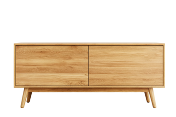 Modern wooden sideboard with clean lines and minimal design