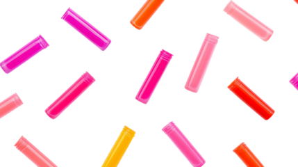 Lip gloss tubes isolated on white background 