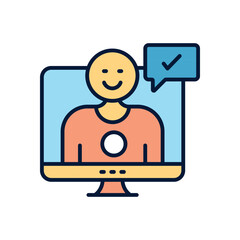 Online Consultation Vector icon