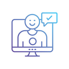 Online Consultation Vector icon