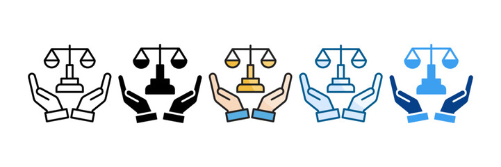 Impartiality Icon Set Multiple Style Collection