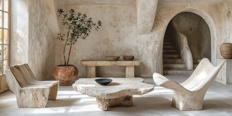 Natural, minimalist living space