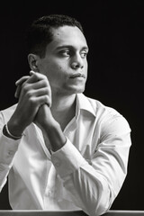 portrait of a handsome young man